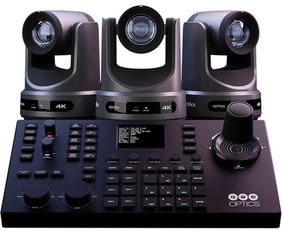 PTZOptics Producer Kit 4K: three MOVE 4K cameras and a SuperJoy controller
