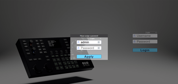SuperJoy web interface password and login screen
