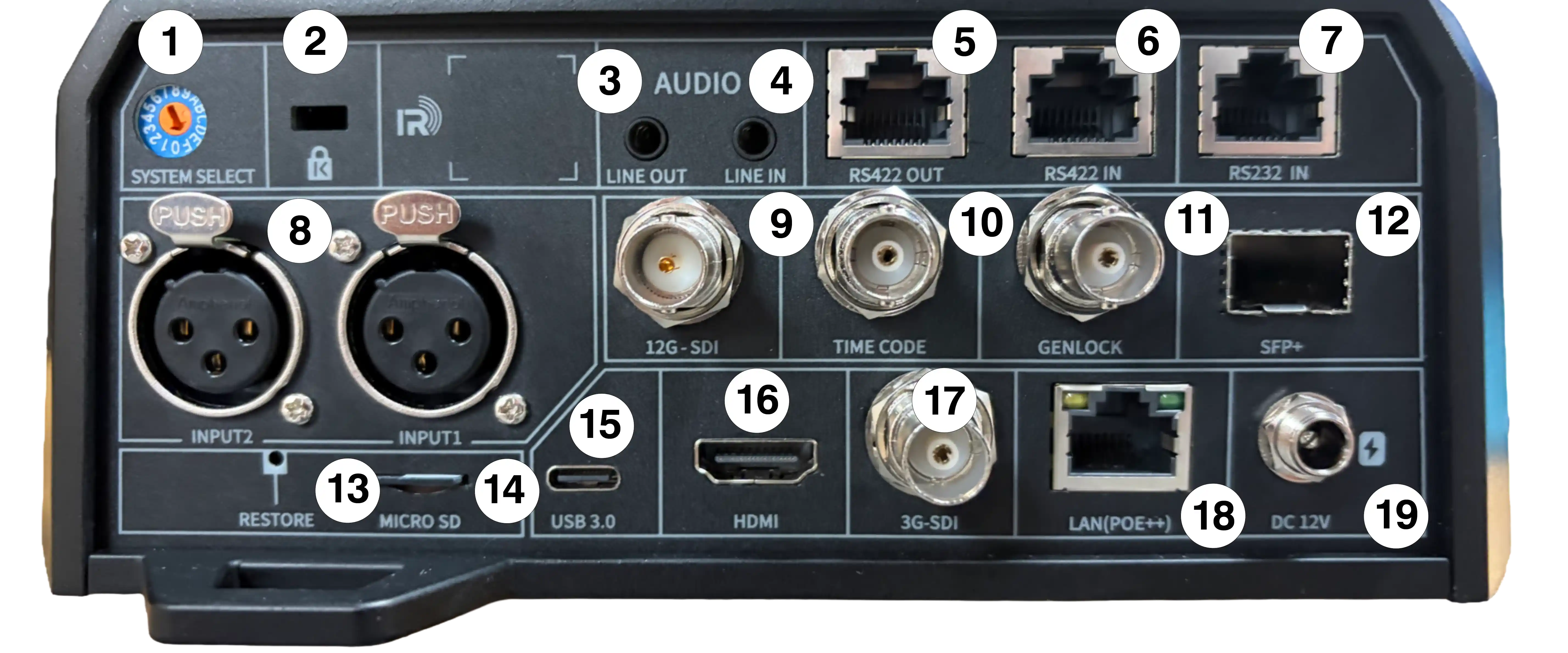 Rise 4K rear connection diagram